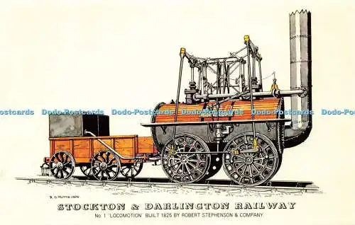 R571382 Stockton and Darlington Railway No 1 Locomotion 1825 R Stephenson Railed