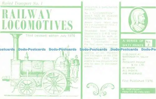 R571382 Stockton and Darlington Railway No 1 Locomotion 1825 R Stephenson Railed