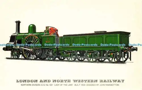 R571383 London and North Western Railway Northern Division 2 2 No 531 1859 J R