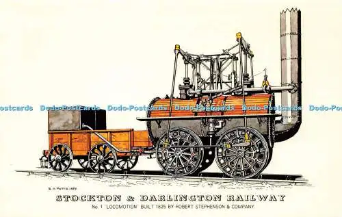 R571385 Stockton and Darlington Railway No 1 Locomotion 1825 R Stephenson Railed