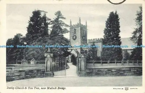 R567911 Darley Church and Yew Tree near Matlock Bridge Reliable Series W R and S