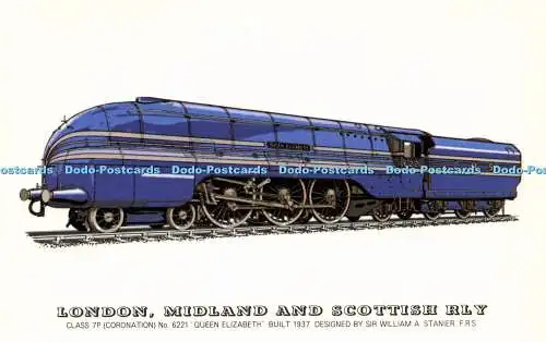 R571401 London Midland and Scottish Rly Class 7P No 6221 Queen Elizabeth 1937 Si