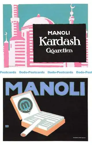R569827 Manoli Kardash Cigaretten Manoli Bern Hard Dalkeith Poster Karte P173 Luc