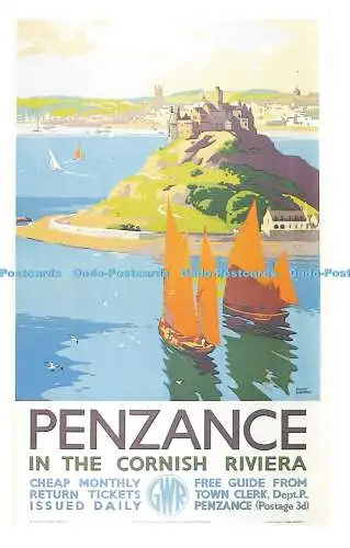 R569880 Penzance in Cornish Riviera GWR G W Serie 21 Great Western Railway Dalk