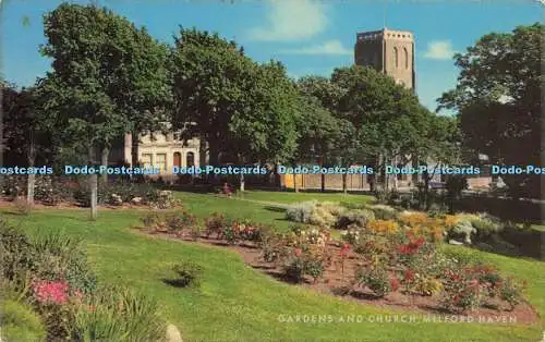 R573452 Gardens and Church Milford Haven Salmon