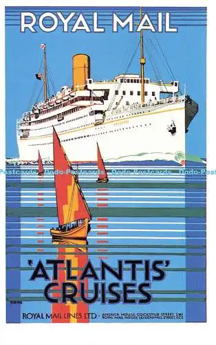 R569892 Royal Mail Atlantis Cruises Royal Mail Lines Dalkeiths Classic Poster Se
