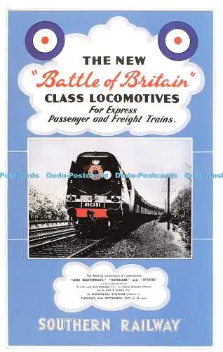 R569920 New Battle of Britain Class Lokomotiven Southern Railway Dalkeith Publis