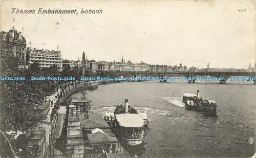 R568065 Thames Embankment London Valentines Serie