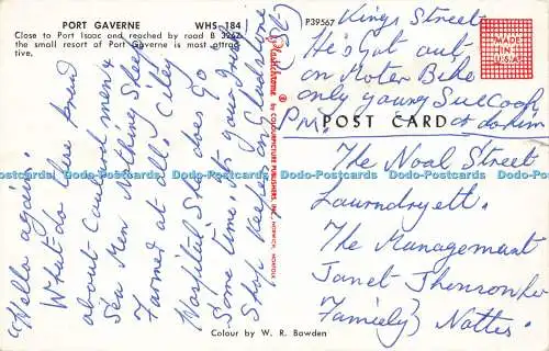 R571561 Port Gaverne WHS 184 Plastichrome Farbbild Verlag R W Bawden