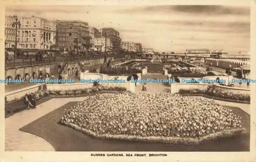 R568153 Sunken Gardens Sea Front Brighton A W Brighton RP 1948