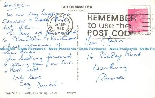 R573638 Old Village Shanklin I O W Colourmaster International Precision 1972