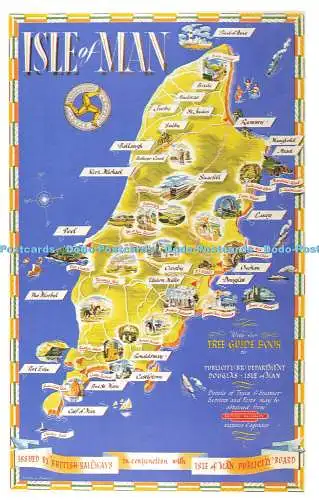 R570105 Isle of Man Weitere Isle of Man Eisenbahn Poster Karte Nr D85 Dalkeiths Karten