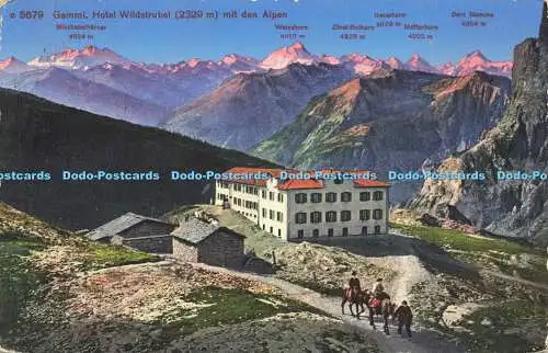 R568238 c 5679 Gemmi Hotel Wildstrubel mit den Alpen No 945 B R B Photoglob Zuri