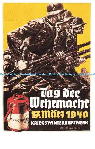R570172 Tag der Wehrmacht 1940 Kriegswinterhilfswerk Dalkeiths Classic Plakat Se