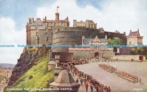 R568252 Wachablösung Edinburgh Castle A1884 Kunstfarbe B F C Parr Valentin