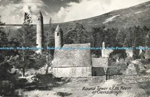 R573795 Round Tower und Cro Kevin in Glendalough W P C Postkartenserie Wicklow P