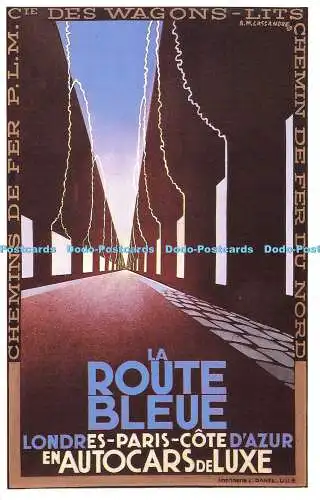 R570258 La Route Bleue Londres Paris Cote dAzur en Autocars de Luxe L Danel Lill