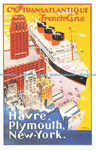 R570304 C G Transatlantique French Line Havre Plymouth New York Dalkeiths Classi