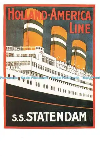 R570305 Holland America Line S S Statendam Dalkeiths Classic Poster Serie Nr. P4