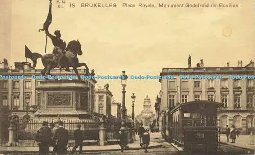 R568374 M M Br 18 Bruxelles Place Royale Monument Godefroid de Bouillon M Marcov