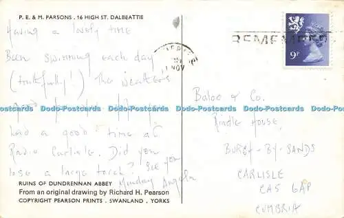 R571885 P E and M Parsons 16 High St Dalbeattie Ruins of Dundrennan Abbey Richar