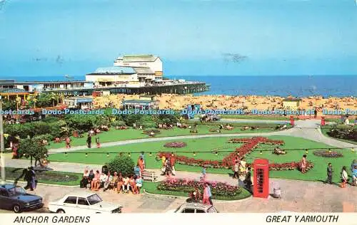 R571895 Anchor Gardens Great Yarmouth A Sapphire Card 1972