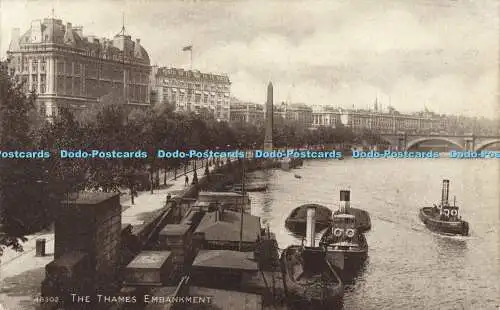 R568408 48502 Thames Embankment Sepiatone Series Photochrom