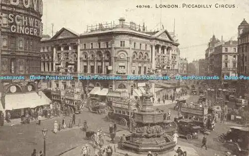 R568409 48748 London Piccadilly Circus Sepiatone Serie Photochrom