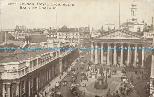 R568410 48750 London Royal Exchange and Bank of England Sepiatone Series Photoch