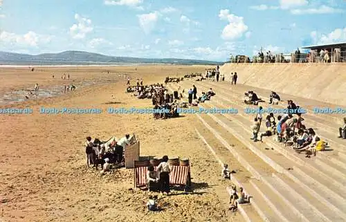 R571944 Beach Looking West Port Talbot WHS 1352 Plastichrome Colourpicture Publi