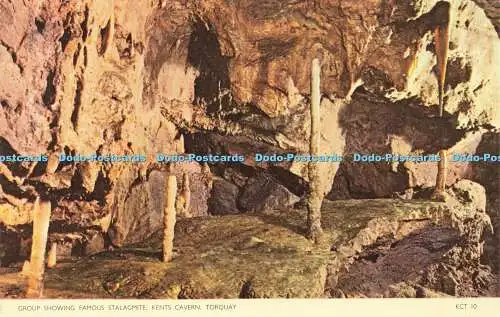 R573933 Gruppe zeigt berühmte Stalagmiten Kents Höhle Torquay Cotman Farbe Jarrol