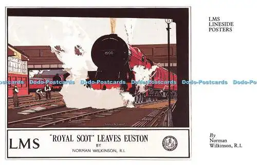 R571979 LMS Royal Scot verlässt Euston Norman Wilkinson LMS Lineside Poster Dalke