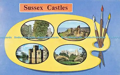 R572095 Sussex Castles Roberts and Wrate Plastichrome Colourpicture Publishers M