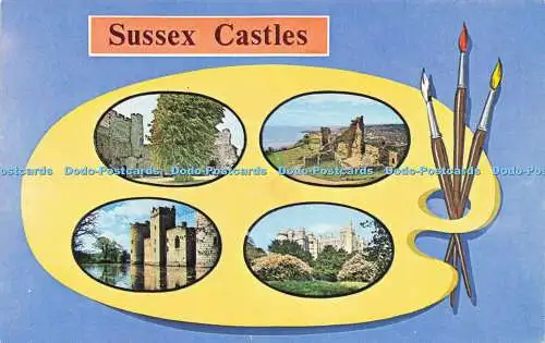 R574103 Sussex Castles Roberts and Wrate Plastichrome Colourpicture Publishers M