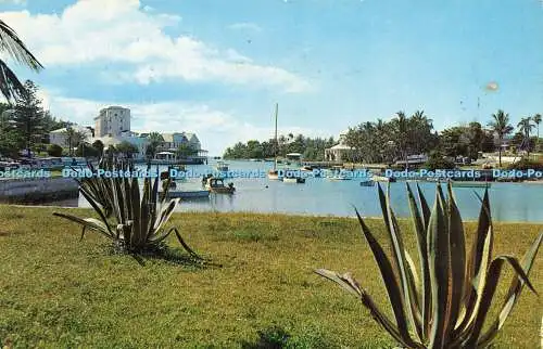 R572178 Flatts Inlet Showing Coral Island Club Bermuda A J Gorham 1965