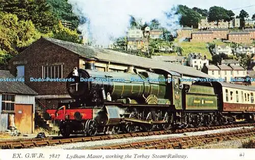 R574281 Ex G W R 7827 Lydham Manor working the Torbay Steam Railway Europa Cards