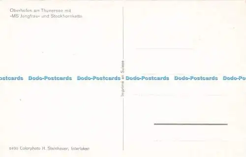 R570783 Oberhofen am Thunersee mit MS Jungfrau und Stockhornkette H Steinhauer I