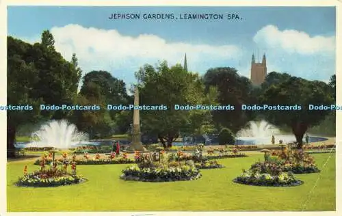 R570804 Jephson Gardens Leamington Spa Nu Kuler Postkarte H und J Busst Coventry