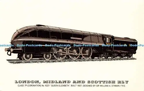 R574376 London Midland and Scottish Rly Class 7P No 6221 Queen Elizabeth Built 1