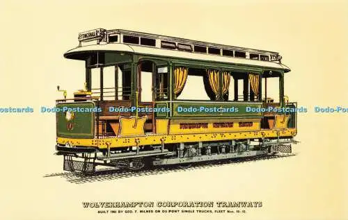 R574421 Wolverhampton Corporation Straßenbahnen 1902 Geo F Milnes auf Du Pont Single T