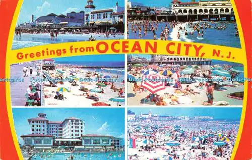 R572559 Grüße aus Ocean City N J Lusterchrome Tichnor Bros Jack Freeman 196