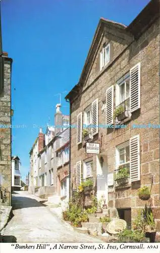 R574531 Bunkers Hill A Narrow Street St Ives Cornwall A9AJ Harvey Barton 1974