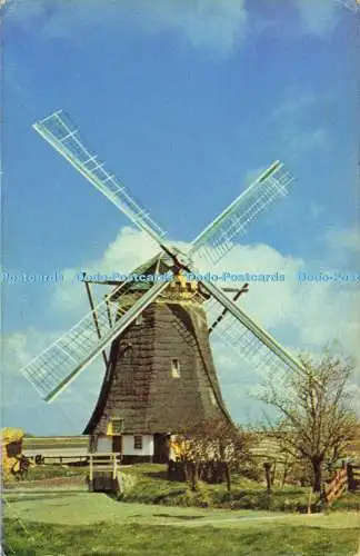 R574550 Dutch Windmill 1962 Acht kantige bovenkruier Kinderdijk Z H