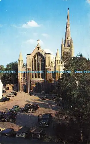 R574551 West Front Norwich Cathedral Ernest Joyce S J Brown Plastichrome Colourp