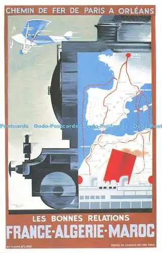 R574557 Französische Eisenbahn Posterkarte Nr. D46 Dalkeith Verlag Karten des Stils