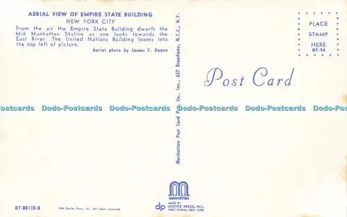 R574608 Luftaufnahme des Empire State Building New York City James F Doane 1964 De