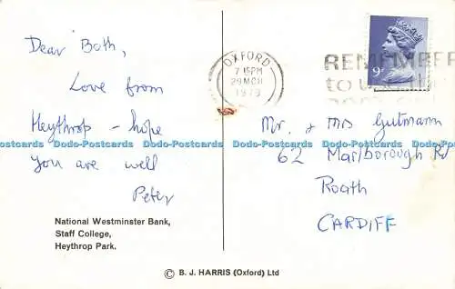 R572640 National Westminster Bank Staff College Heythrop Park B J Harris 1979