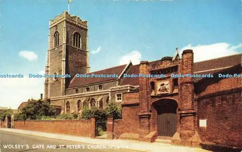 R572713 Wolseys Gate and St Peters Church Ipswich Salmon