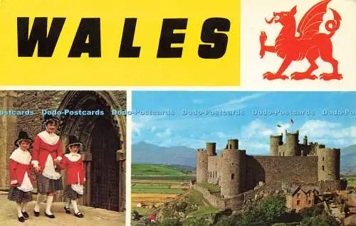 R572746 Wales Greetings from Wales Litho Canada N P O Belfast Dexter Multi View