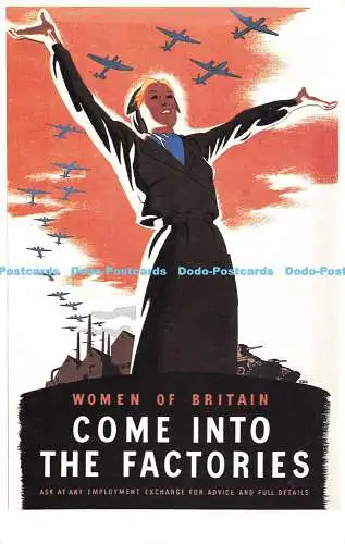 R574896 Women of Britain Come into Factories Dalkeith Poster Card P154 ZEC Great